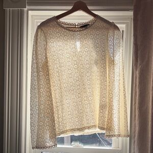 Banana Republic Cream Lace Blouse